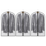3x Suit Cover w/ Zipper Pack - Garment & Coat Storage Protector (60x137cm)