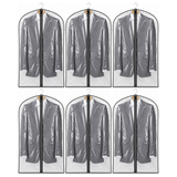 6x Suit Cover w/ Zipper Bulk Pack - Garment & Coat Storage Protector (60x137cm)