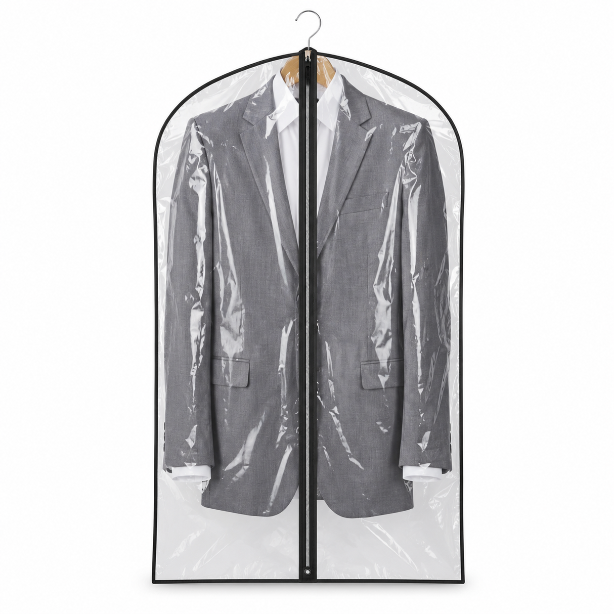 1x Suit Cover w/ Zipper - Garment & Coat Storage Protector (60x137cm)