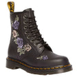 Dr. Martens 1460 Vonda 8 Eye Boots Floral Embroidery Genix Nappa Leather in Black - UK 4