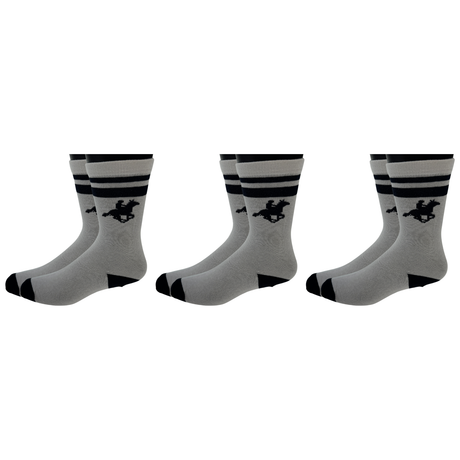 9x U.S. Polo Assn. Livergy Mens Crew Socks Pack - White/Navy - 3 Packs of 3