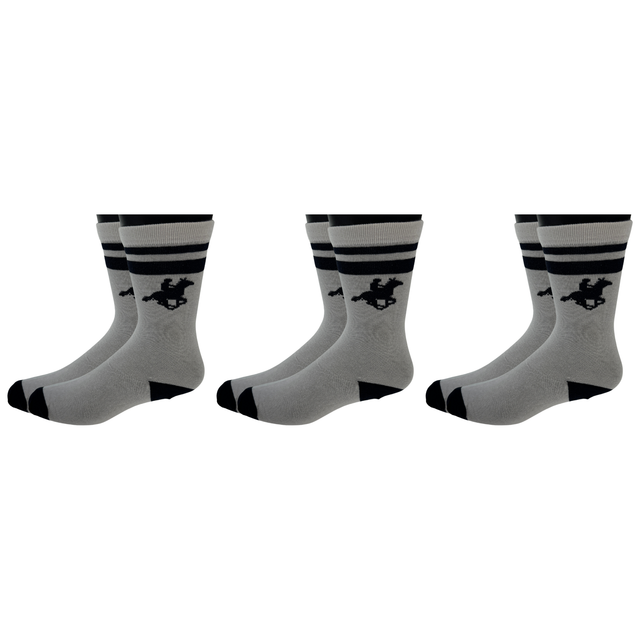 3x U.S. Polo Assn. Livergy Mens Crew Socks Pack - White/Navy - 1 Pack of 3 Pairs