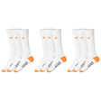 3x Livergy Mens Crew Socks Pack - White/Orange- 1 Pack of 3