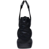 Dr. Martens Padded Leather Tote Bag - Black Sendal (Crossbody Strap & Zip Closure)