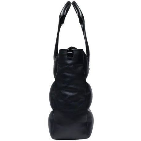 Dr. Martens Padded Leather Tote Bag - Black Sendal (Crossbody Strap & Zip Closure)