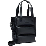 Dr. Martens Padded Leather Tote Bag - Black Sendal (Crossbody Strap & Zip Closure)