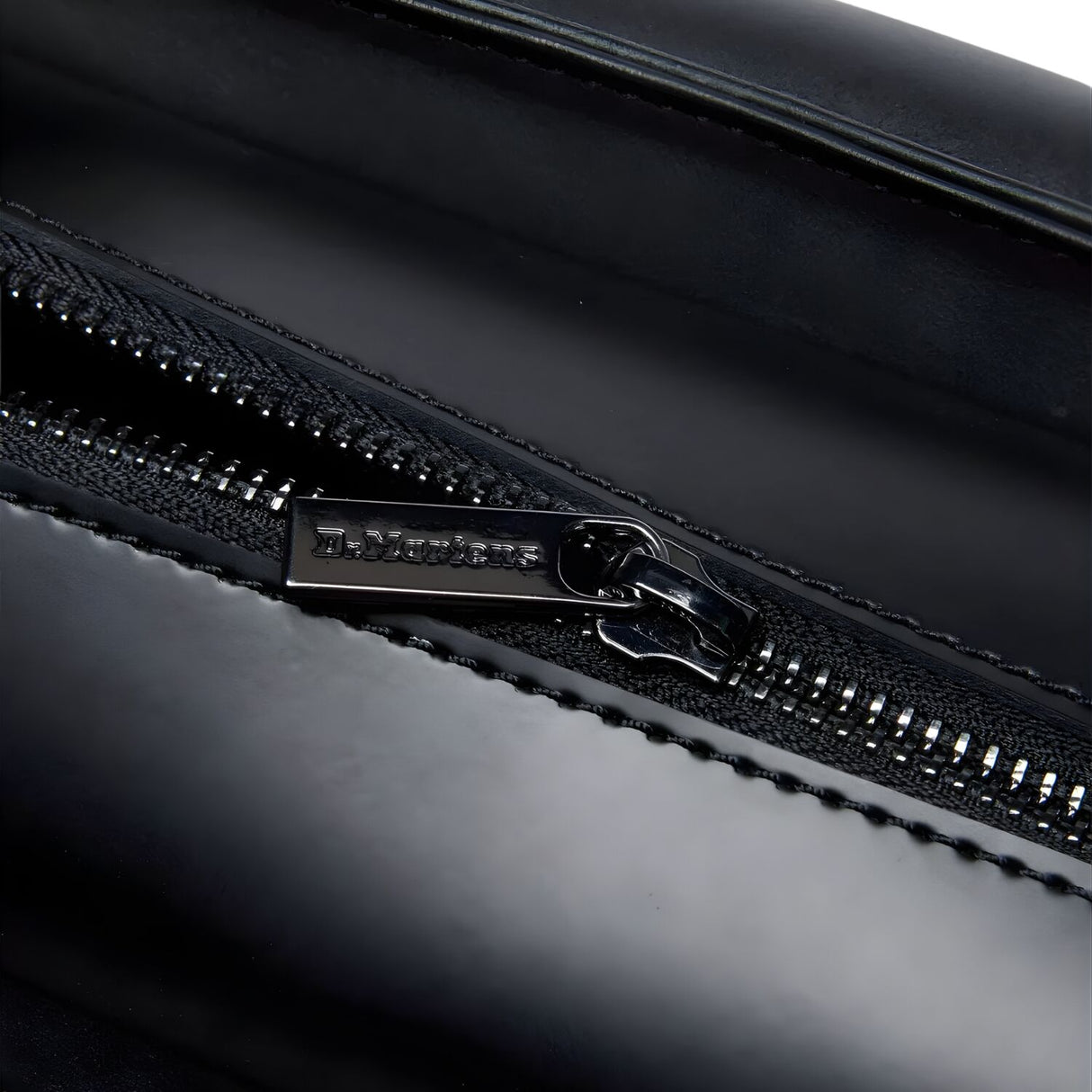 Dr. Martens Padded Leather Tote Bag - Black Sendal (Crossbody Strap & Zip Closure)