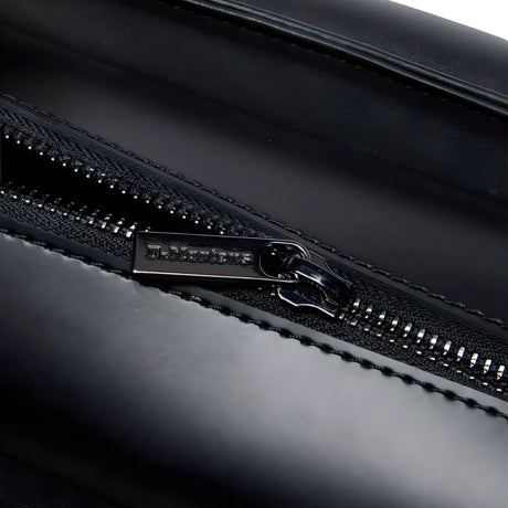 Dr. Martens Padded Leather Tote Bag - Black Sendal (Crossbody Strap & Zip Closure)