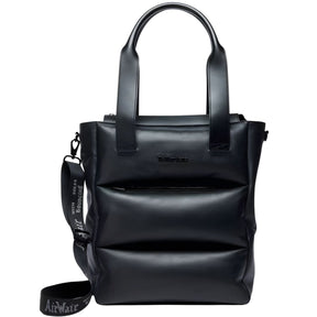 Dr. Martens Padded Leather Tote Bag - Black Sendal (Crossbody Strap & Zip Closure)