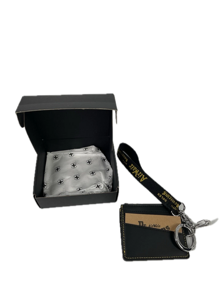 Dr. Martens Leather Card Holder Wallet in Black Kiev