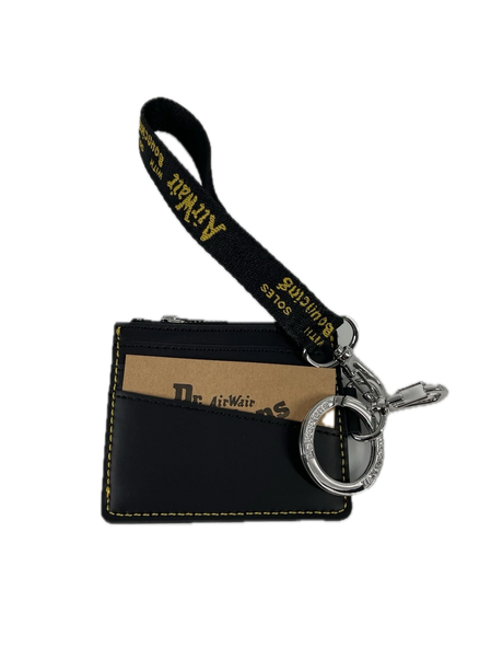 Dr. Martens Leather Card Holder Wallet in Black Kiev