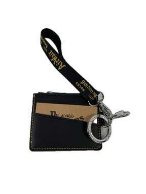 Dr. Martens Leather Card Holder Wallet in Black Kiev