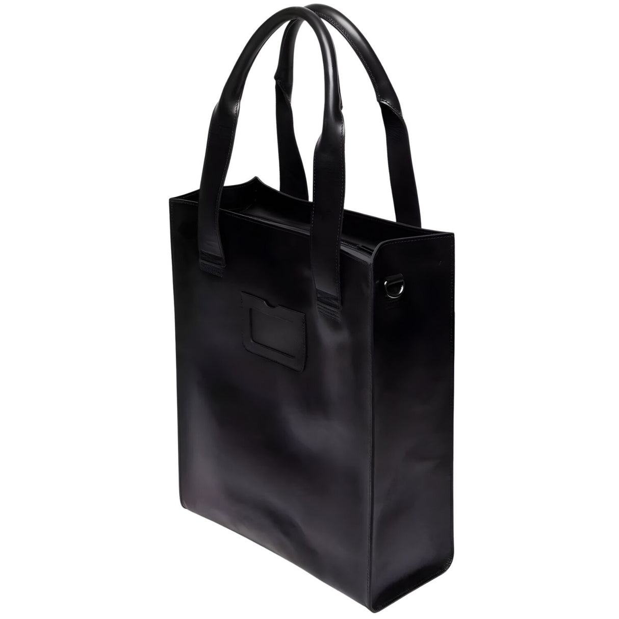Dr. Martens Leather Tote Bag - Black Mayhem (Crossbody Laptop & Gunmetal Hardware Finish)