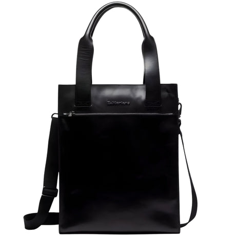Dr. Martens Leather Tote Bag - Black Mayhem (Crossbody Laptop & Gunmetal Hardware Finish)