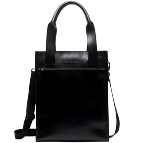 Dr. Martens Leather Tote Bag - Black Mayhem (Crossbody Laptop & Gunmetal Hardware Finish)