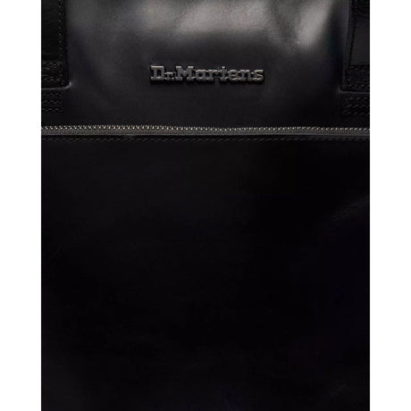 Dr. Martens Leather Tote Bag - Black Mayhem (Crossbody Laptop & Gunmetal Hardware Finish)