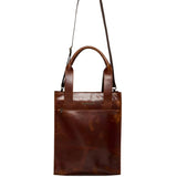 Dr. Martens Leather Tote Bag - Amber Tan Mayhem (Crossbody Laptop & Gunmetal Hardware Finish)