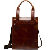 Dr. Martens Leather Tote Bag - Amber Tan Mayhem (Crossbody Laptop & Gunmetal Hardware Finish)