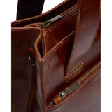 Dr. Martens Leather Tote Bag - Amber Tan Mayhem (Crossbody Laptop & Gunmetal Hardware Finish)