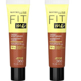 2x Maybelline Fit Me 30ml Tinted Moisturizer with Aloe - 360 (Foundation)
