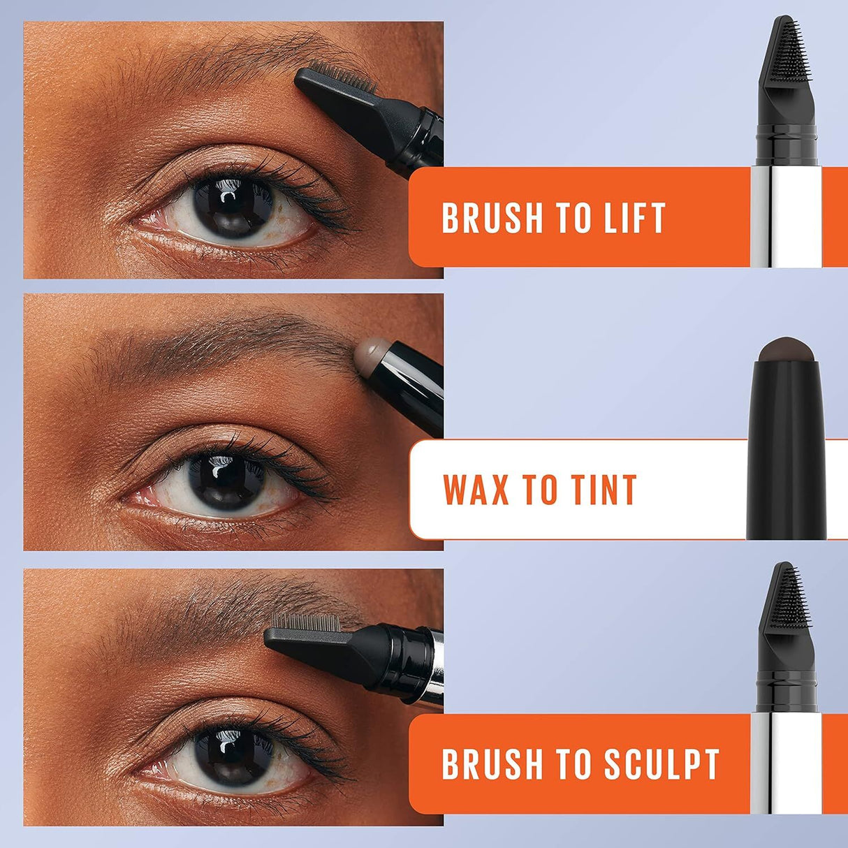 2x Maybelline Tattoo Studio Brow Lift Stick in 260 Deep Brown