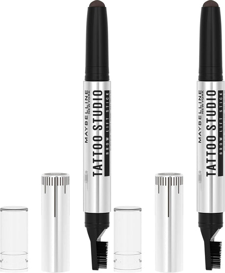 2x Maybelline Tattoo Studio Brow Lift Stick in 260 Deep Brown