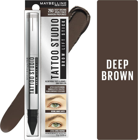 Maybelline Tattoo Studio Brow Lift Stick in 260 Deep Brown