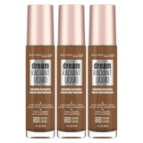 3x Maybelline Dream Radiant Liquid Foundation Pack - 130 Cocoa