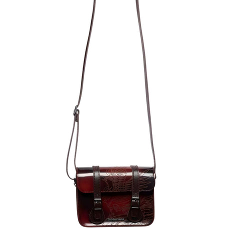 Dr Martens 7" Leather Satchel Phoenix Bag - Cherry Red (w/ Arcadia Adjustable Strap)