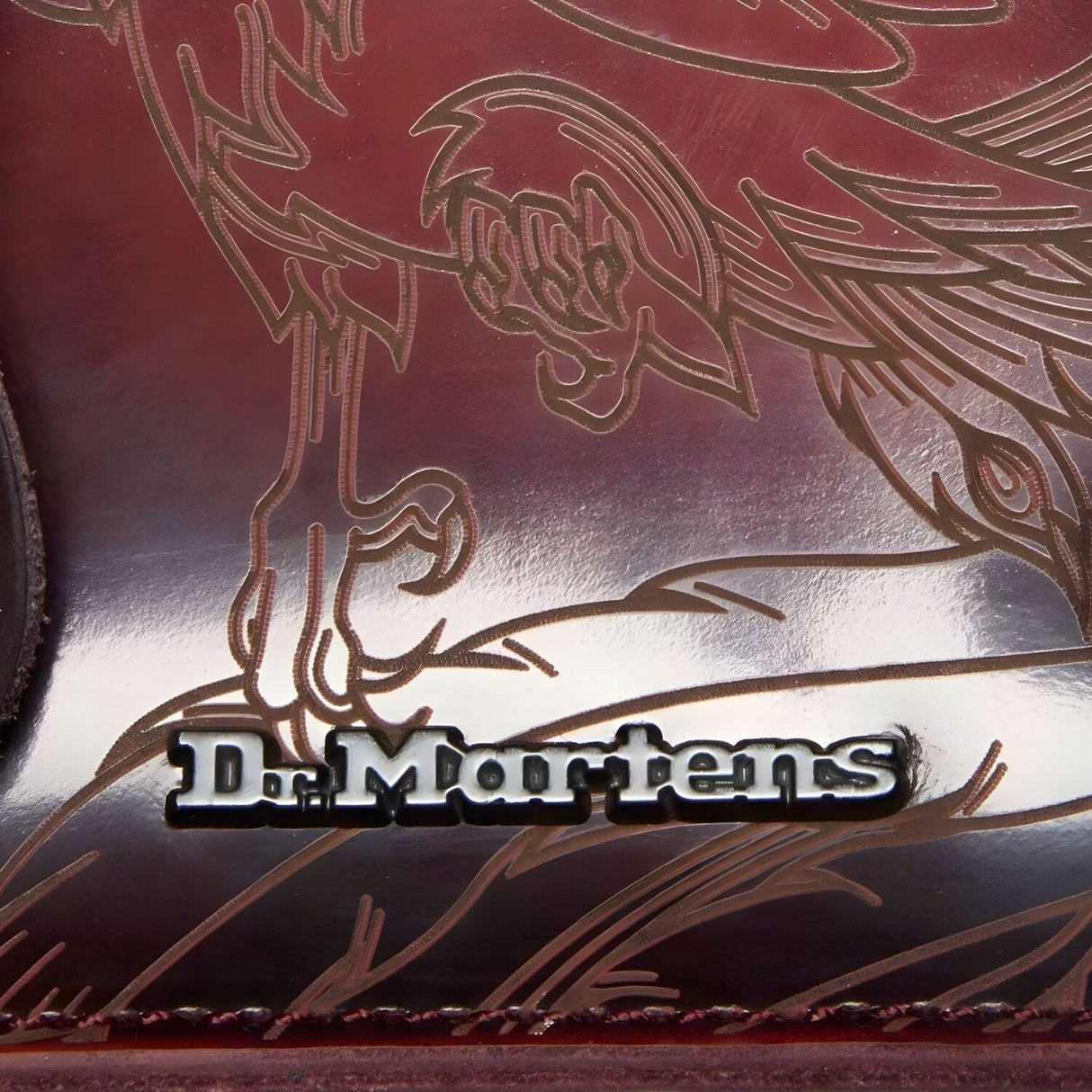 Dr Martens 7" Leather Satchel Phoenix Bag - Cherry Red (w/ Arcadia Adjustable Strap)