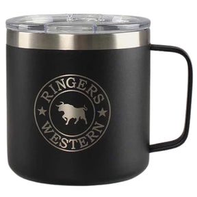 Ringers Western 414ml Brew Mug - Black (Stainless Steel Insulated with Lid)