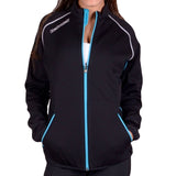 Babolat Womens Match Core Softshell Tennis Jacket - Black/Cyan