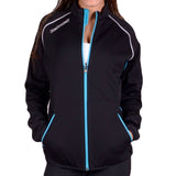 Babolat Womens Match Core Softshell Tennis Jacket - Black/Cyan