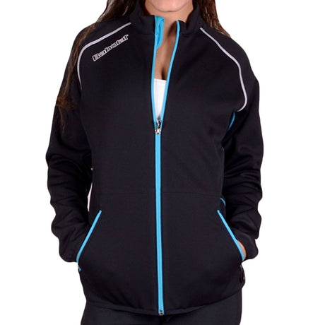 Babolat Womens Match Core Softshell Tennis Jacket - Black/Cyan