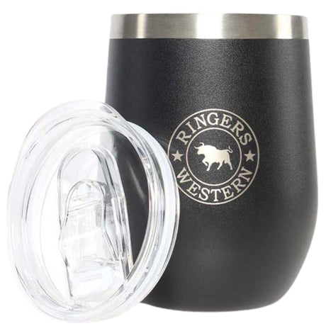 Ringers Western Bindi Wine Cup 354ml Stainless Steel Insulated with Lid in Black