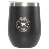 Ringers Western Bindi Wine Cup 354ml Stainless Steel Insulated with Lid in Black