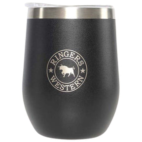 Ringers Western 354ml Bindi Wine Cup - Black (Stainless Steel Insulated with Lid)