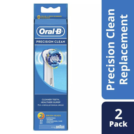 6x Oral-B Precision Clean Replacement Brush Heads Bulk Pack - 3 Packs of 2 (Deep Clean, Compatible)