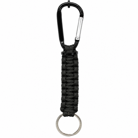 Paracord Keychain w/ Key Ring & Carabiner Clip (Cable Holder)