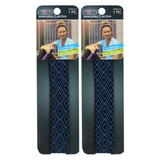 2x Scunci 3mm Printed No Slip Waistband Headwrap Pack - Black w/ Lime Diamond (1 Pack)