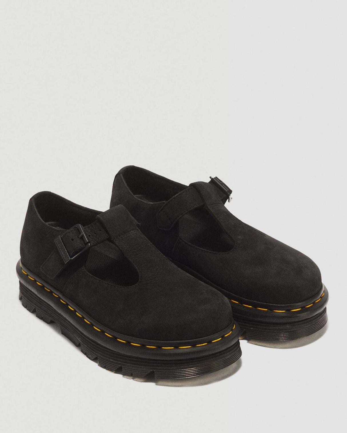 Dr. Martens Zebzag Milled Nubuck Mary Jane Sandals Shoes in Black