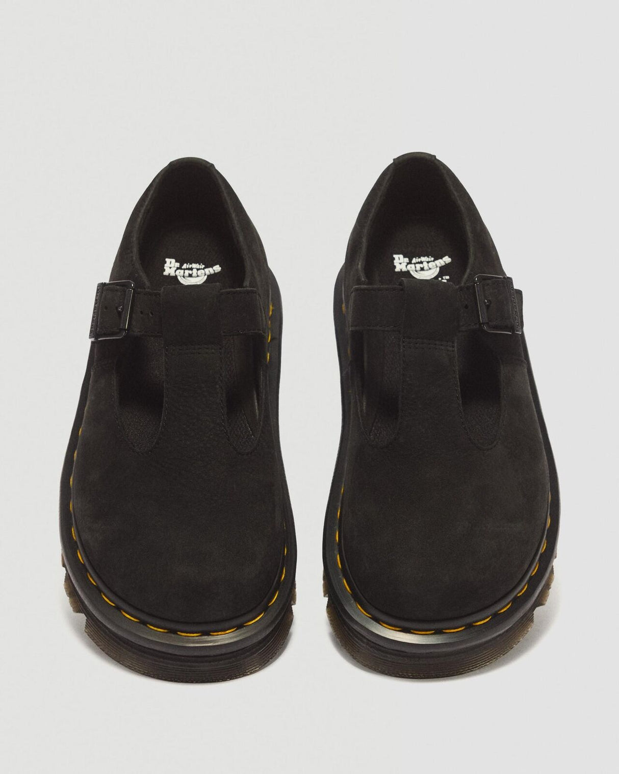 Dr. Martens Zebzag Milled Nubuck Mary Jane Sandals Shoes in Black
