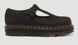 Dr. Martens Zebzag Milled Nubuck Mary Jane Sandals Shoes in Black