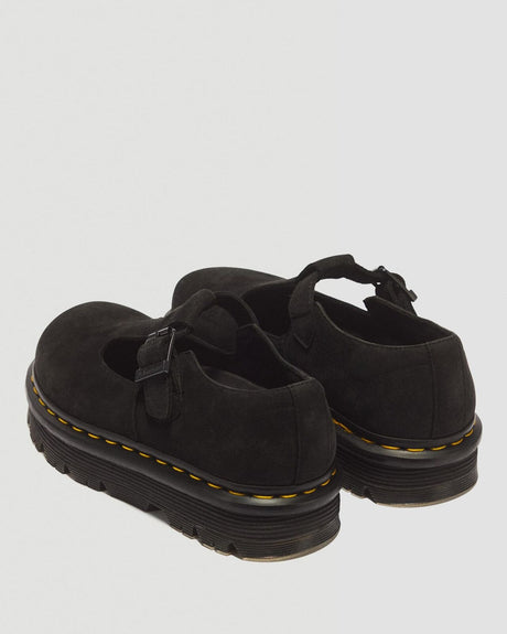 Dr. Martens ZebZag Milled Nubuck Mary Jane Sandals - Black (Slip On Shoes)