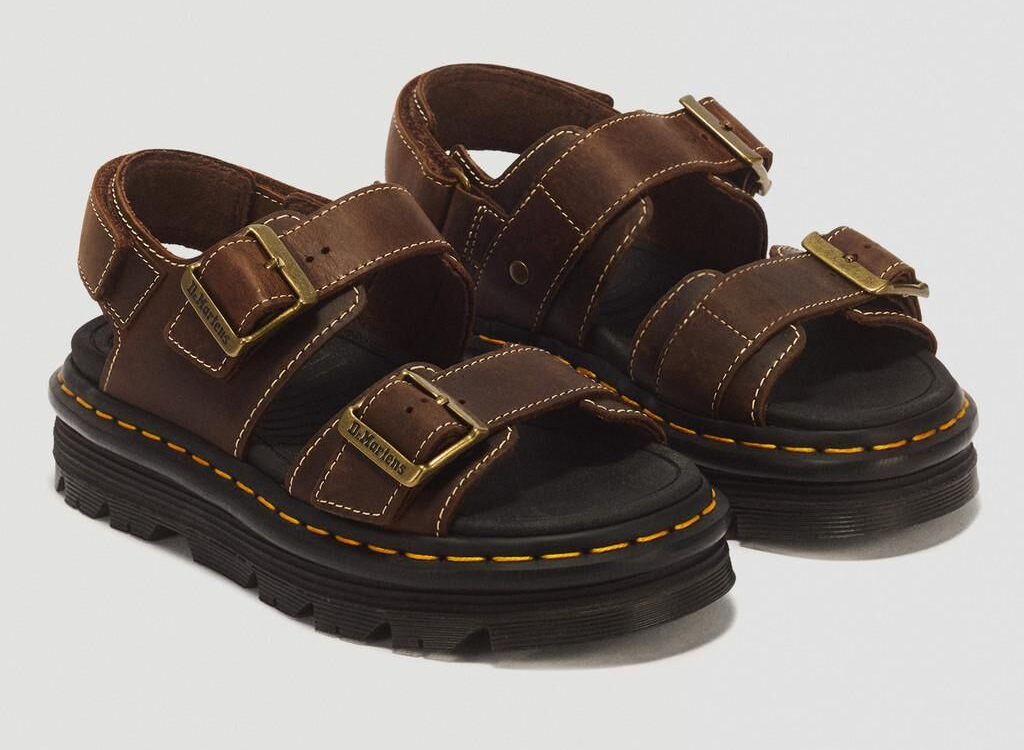Dr. Martens ZebZag Sandals Shoes in Dark Brown