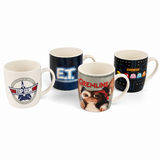 Set of 4 ET, Pacman, Gremlins & Top Gun 500ml Ceramic Coffee Mug Tea Cup with Handle (Officially Licensed)