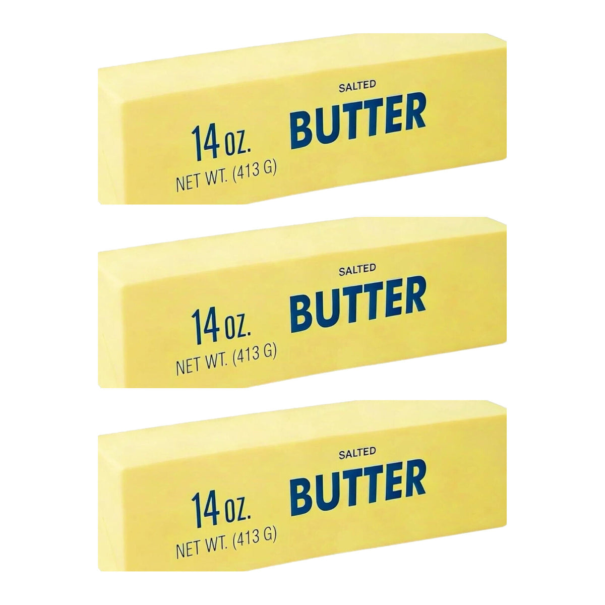 3x 22cm Salted Butter Scented Squishy Fidget Block Pack - Sensory Stress Toy
