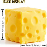 7cm Cheese Squishy Fidget Block Squeezy Stress Relief Sensory Toy Fun