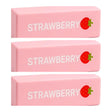 3x 13cm Strawberry Scented Squishy Fidget Block Pack - Sensory Stress Toy (Berry Fruit)