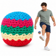 1x Handmade Juggling Footbag Bean Knitted Crocket Sack Ball - Assorted Colours